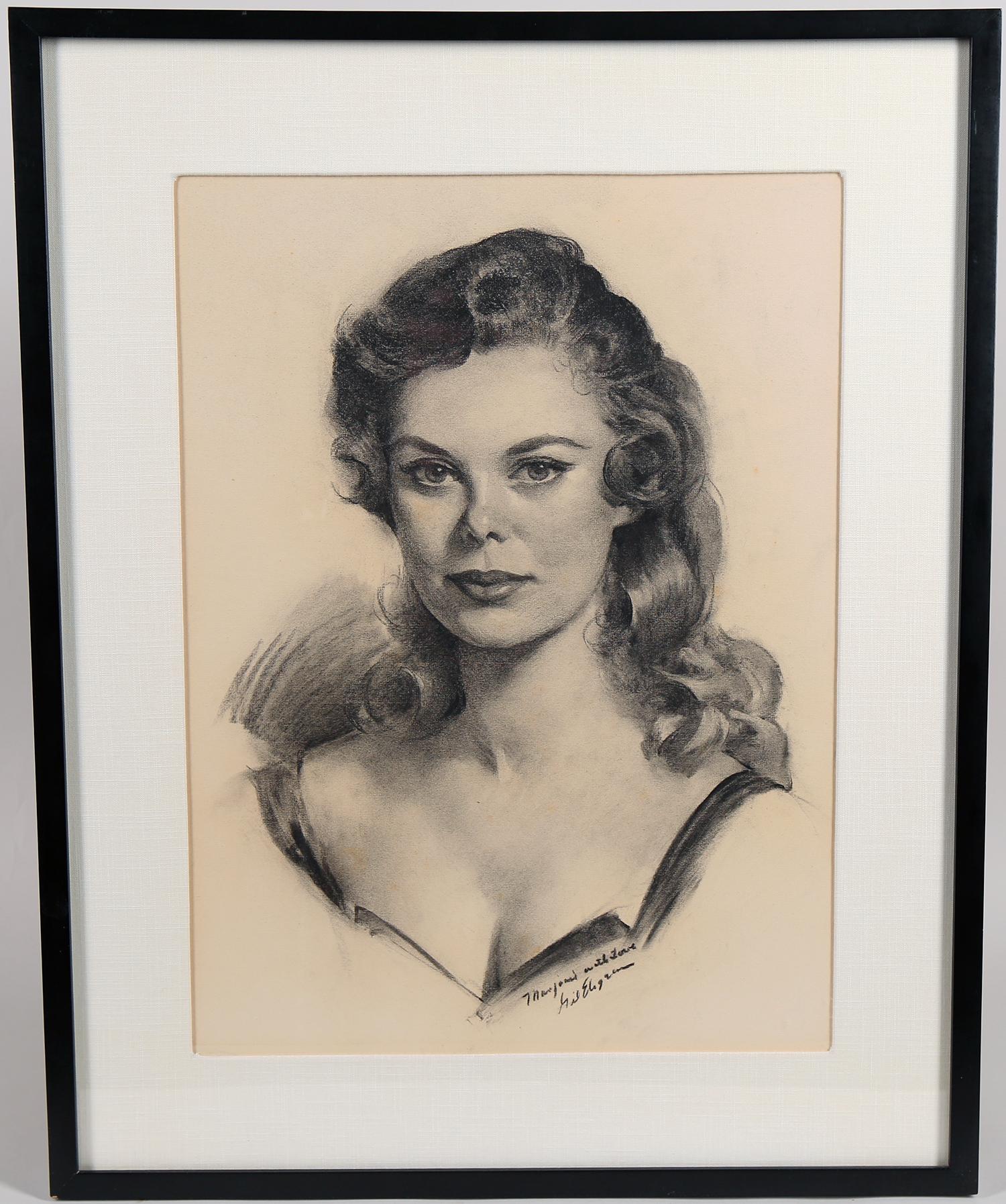 Sketch of Marjorie - Art by Gil Elvgren