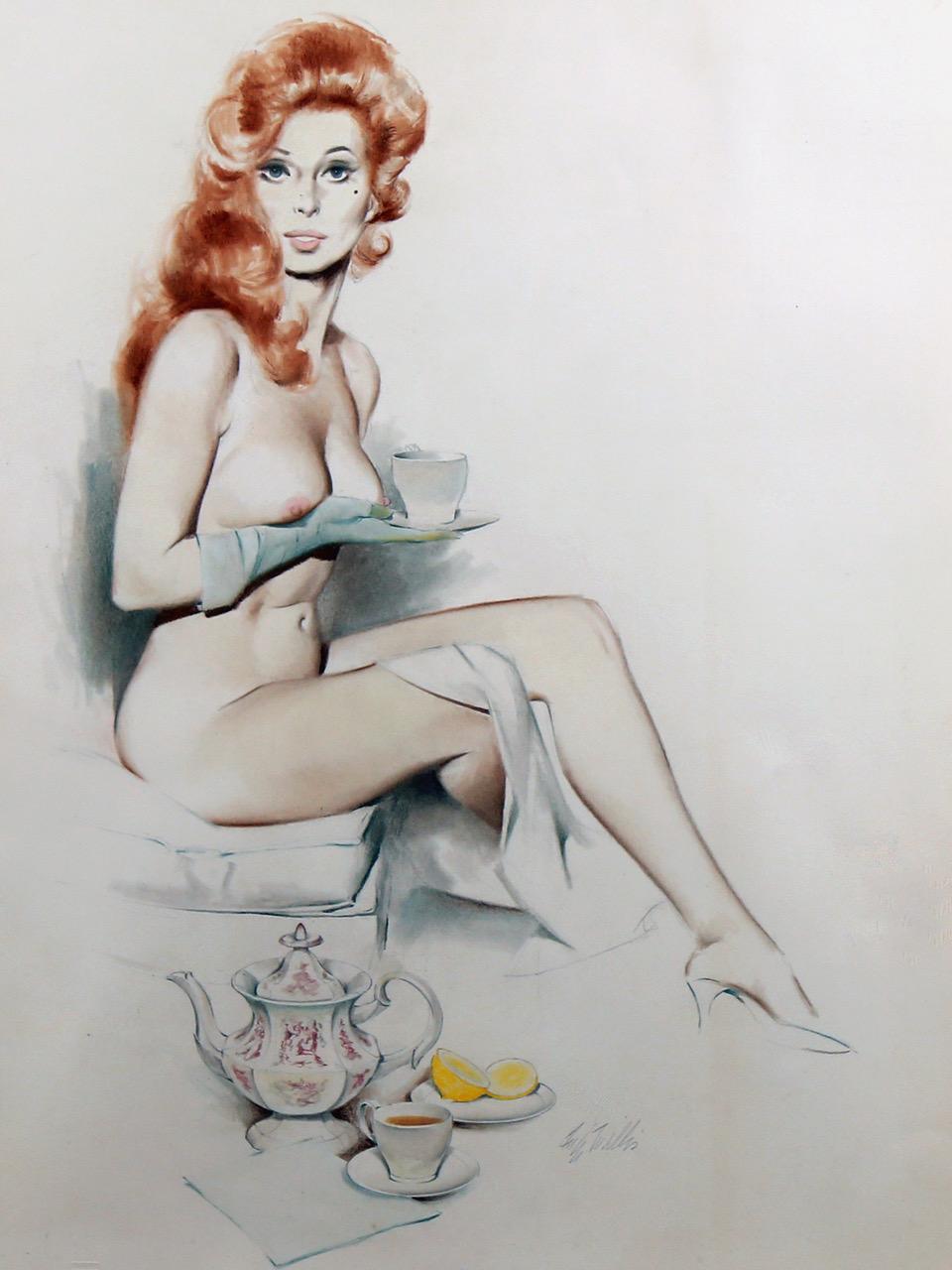Nude at Teatime - Art by Fritz Willis