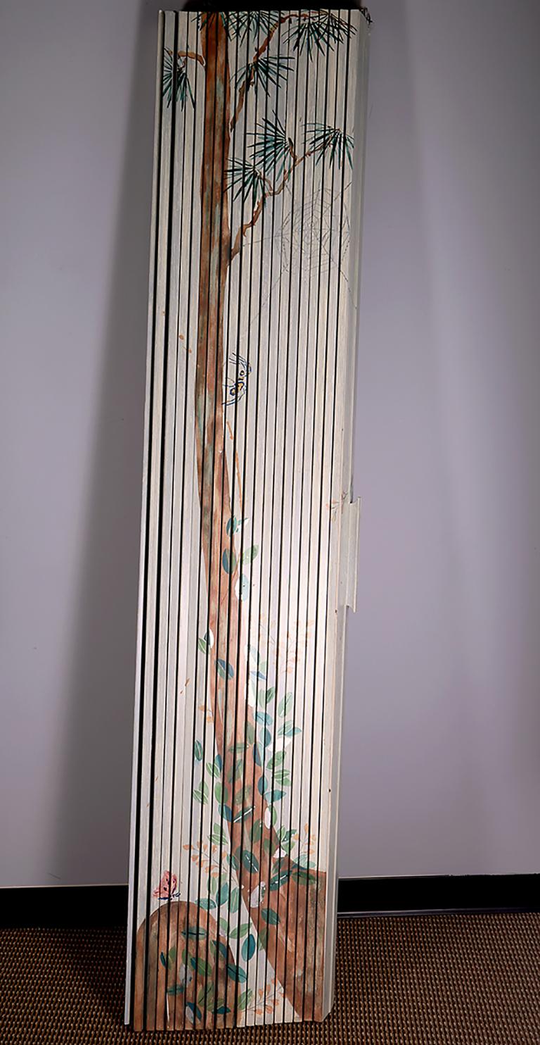 Orientalist Painted Folding Screen For Sale 3