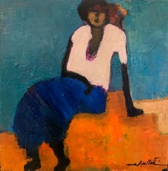 Goli Mahallati "Promise of Sunrise" Oil on Canvas Figurative Painting