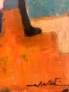 Goli Mahallati "Promise of Sunrise" Oil on Canvas Figurative Painting