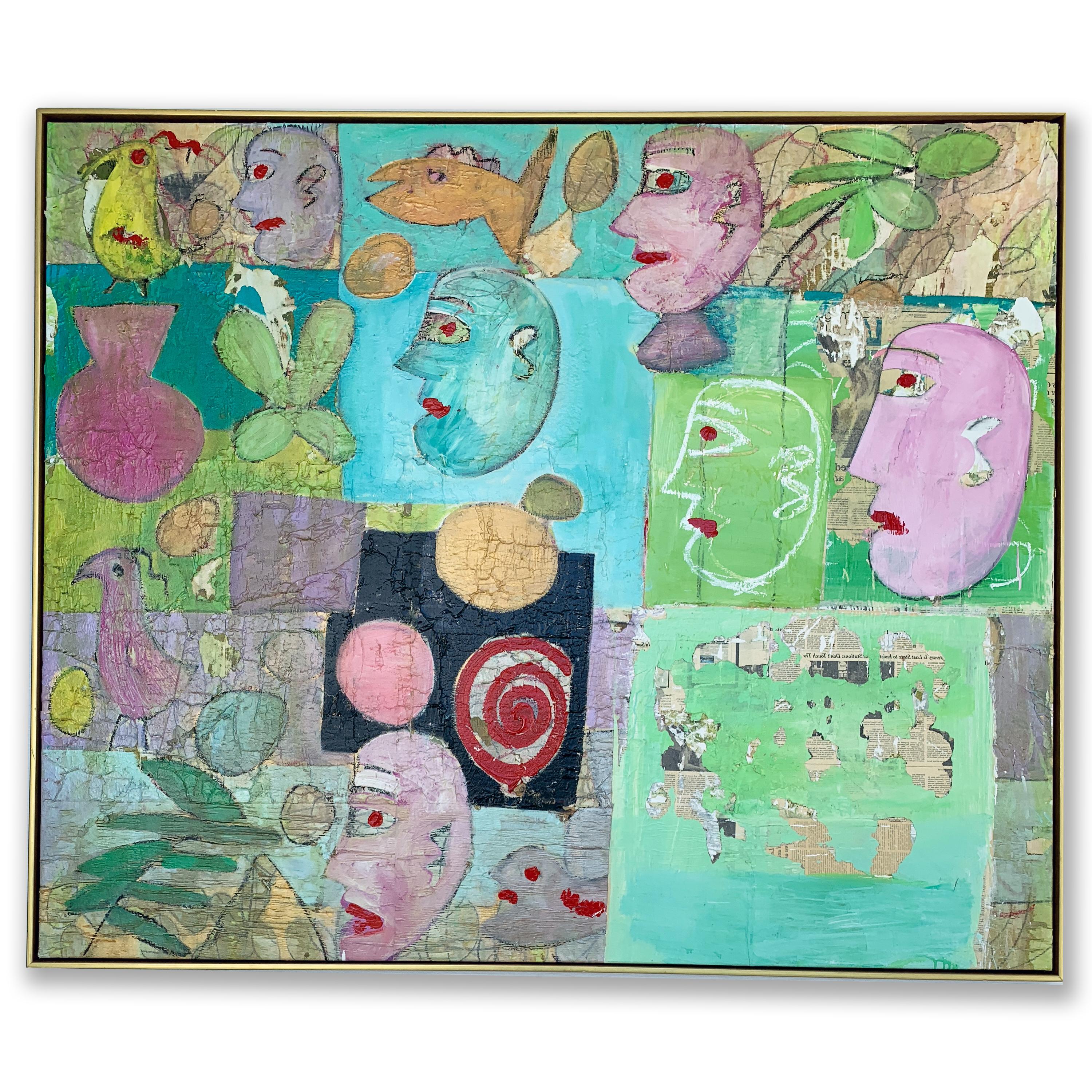 Red Swirl - Mixed Media Art by Mark Cherry