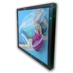 Chris Dellorco "Aqua 2" Figurative Oil and Acrylic Painting on Canvas
