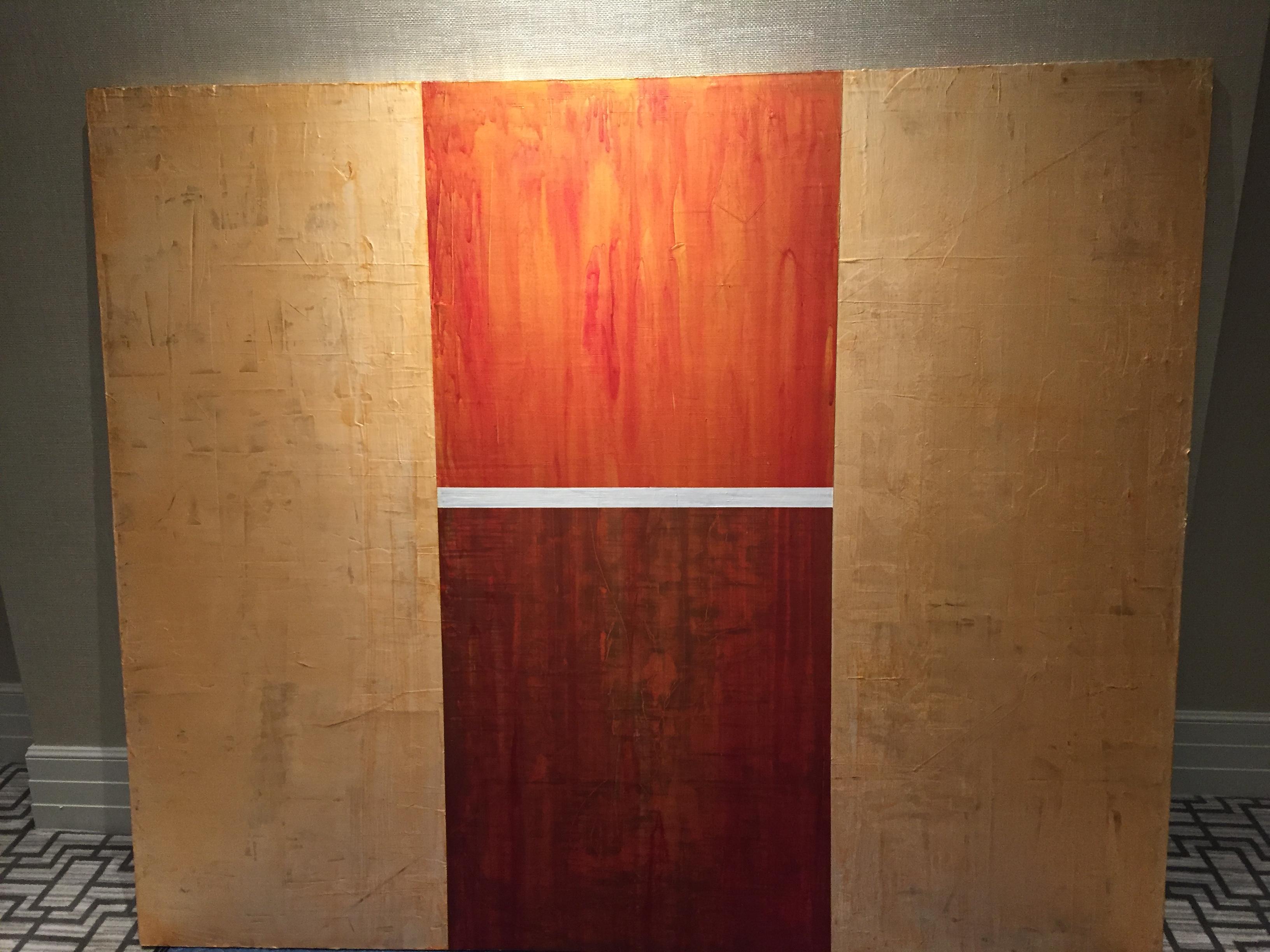 Contemporary Extra Large Abstract Oil Painting, Bradford Stewart - Brown Abstract Painting by Bradford  Stewart 