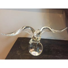 Vintage Steuben Crystal LLoyd Atkins' Water Bird Figure
