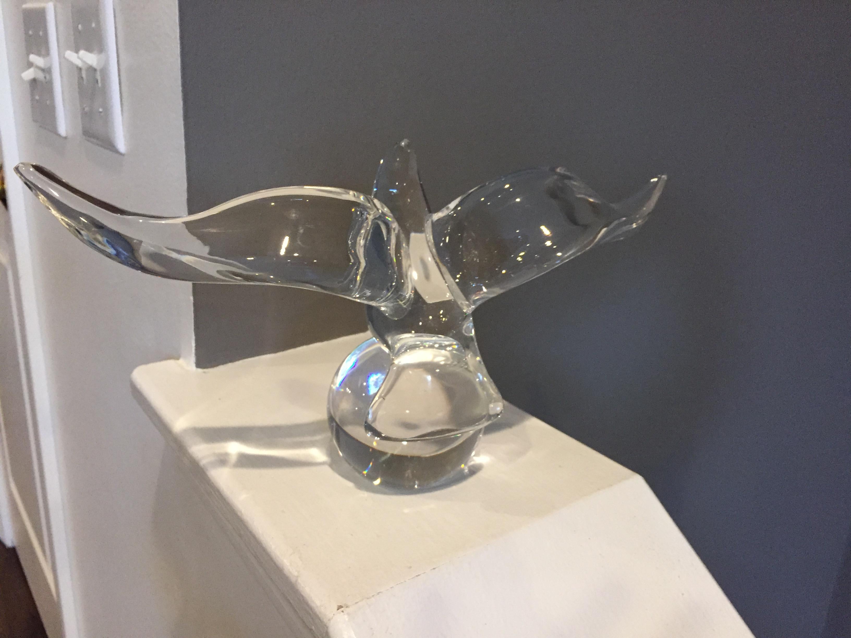 steuben glass bird