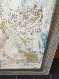 Mid Century Modern  Large  Abstract Oil Painting 1976  by Ann Chase