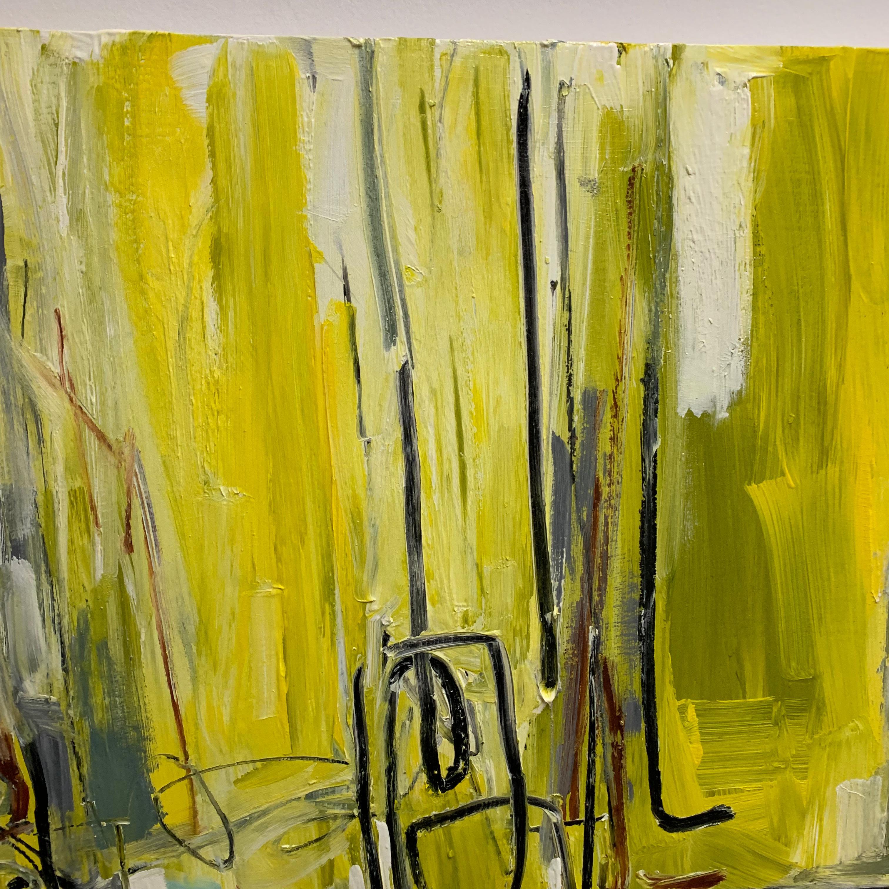 Extra Large Abstract Oil Painting Lisa Kowalski - Brown Abstract Painting by Lisa Kowalski 