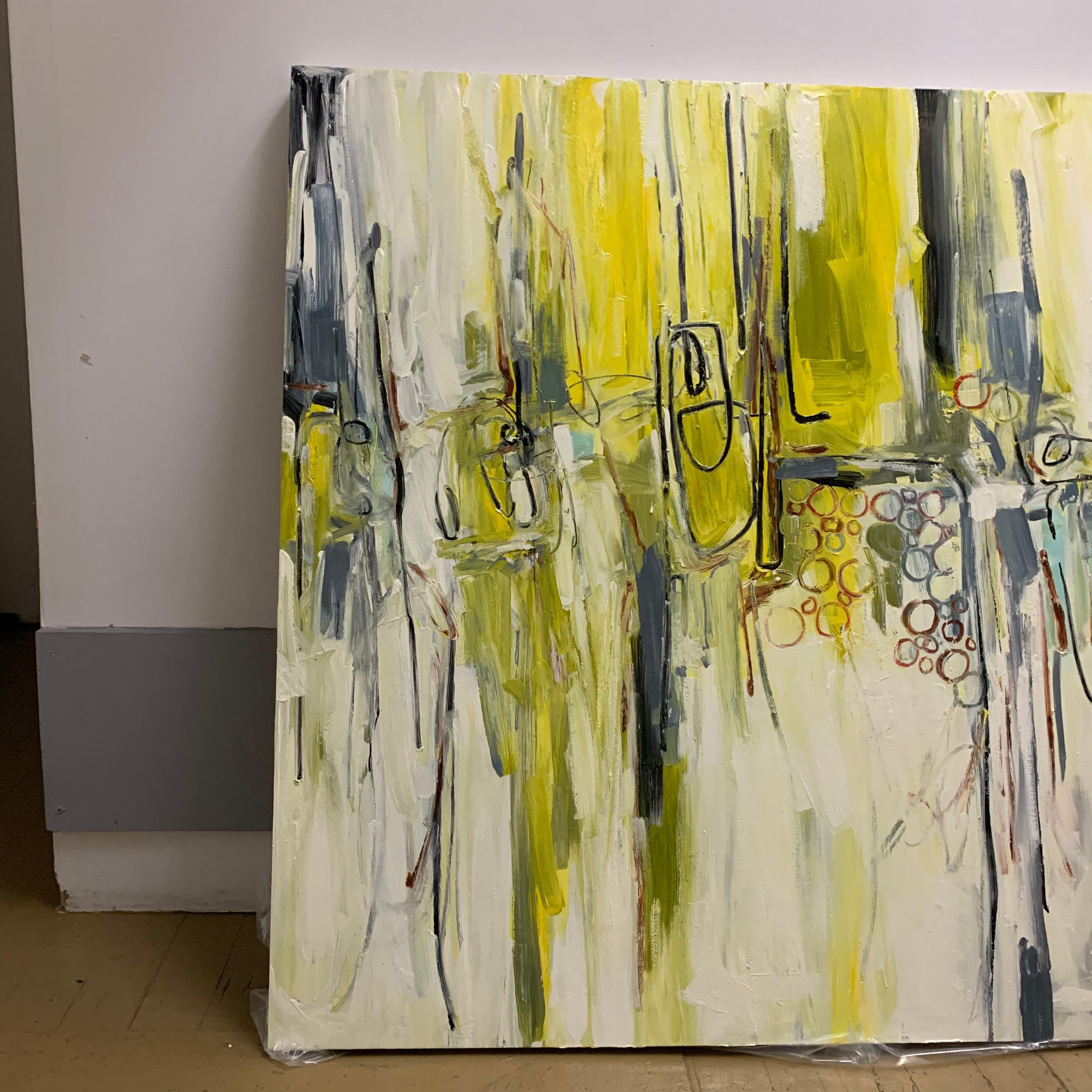 extra large abstract oil on canvas
60