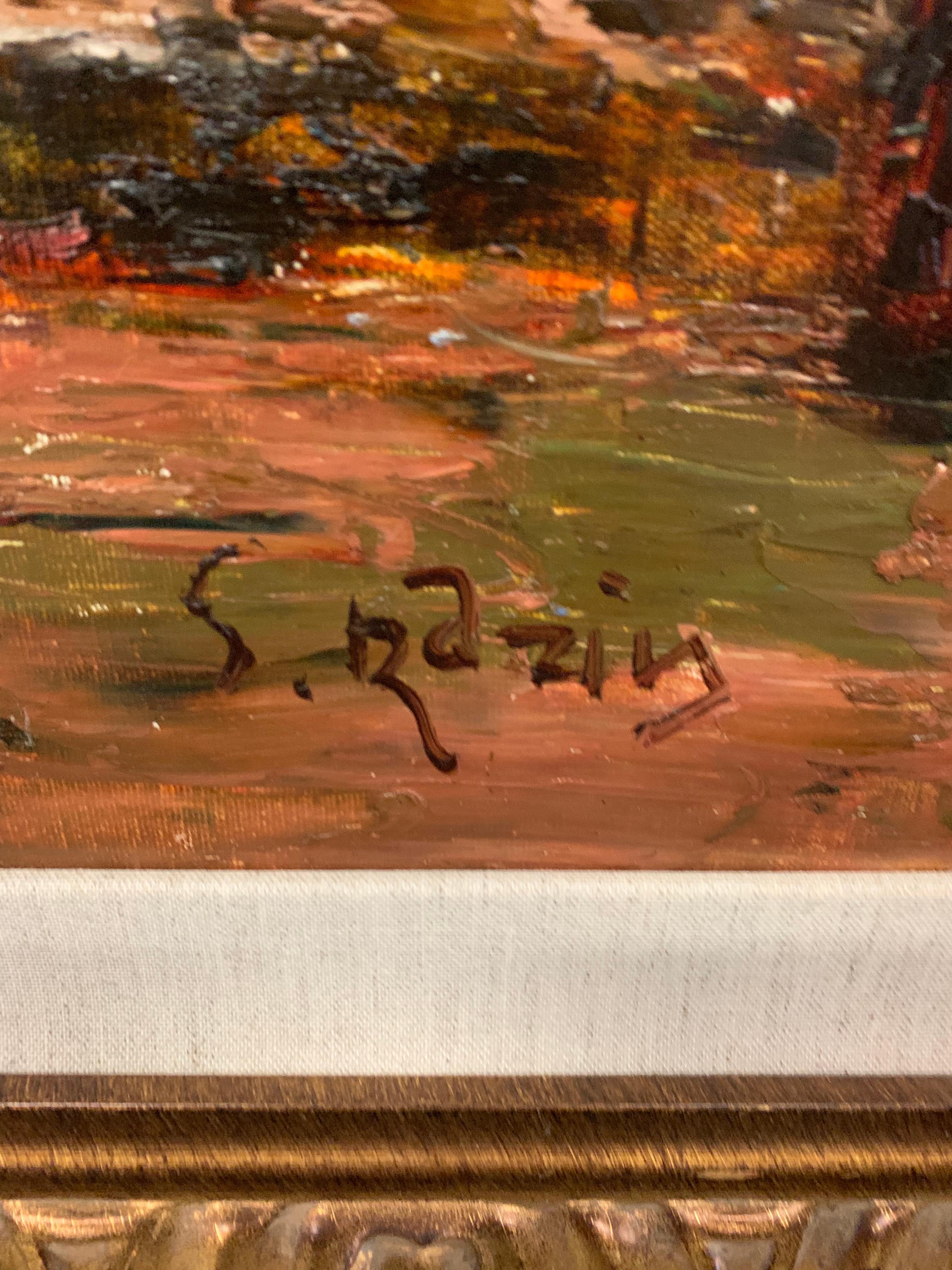 S. Razin - Landscape 20th Century Oil Painting, Razin For Sale at ...