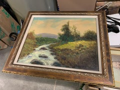 20th Century  Landscape in Oil on Canvas, Framed and Matted , S Dell