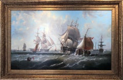 Peinture - Paysage marin/marin de George Chambers "anglais" (grand)