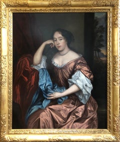 Ritratto di una signora,  After Sir Peter Lely (1610-1680) Pittura a olio