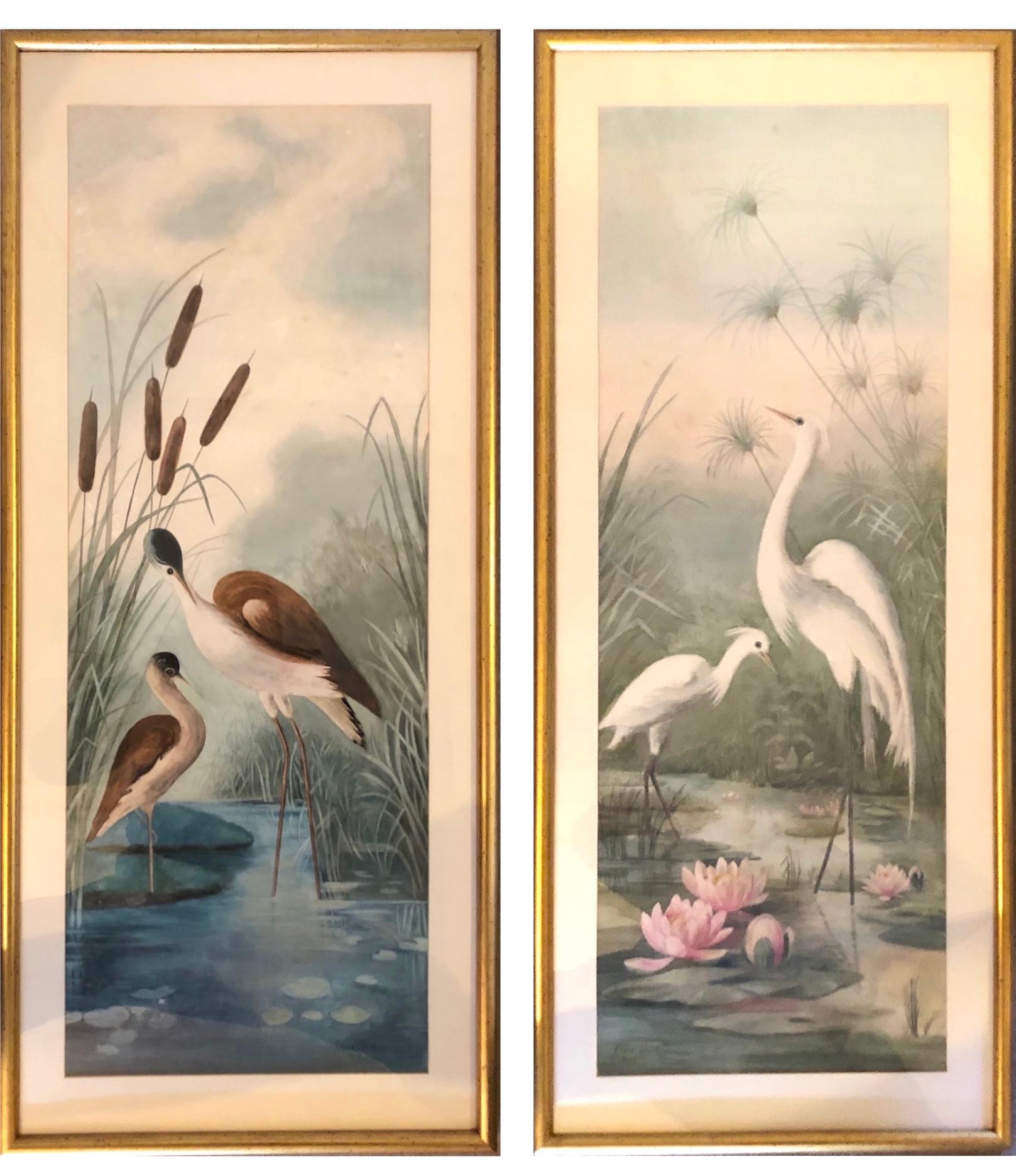 Follower of James Audubon Animal Art - Watercolours follower of James Audubon, Birds,  signed Elsie Scott 1905