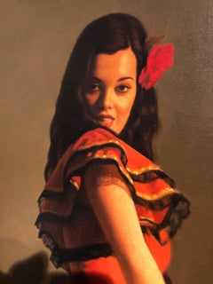 Portrait Painting of a Spanish Dancer by Reza Samimi