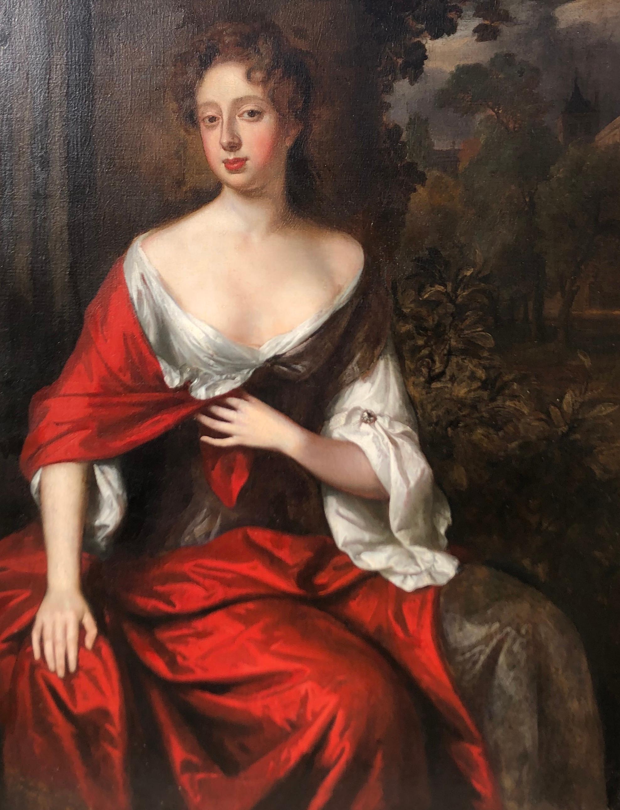 woman in red painting 1618