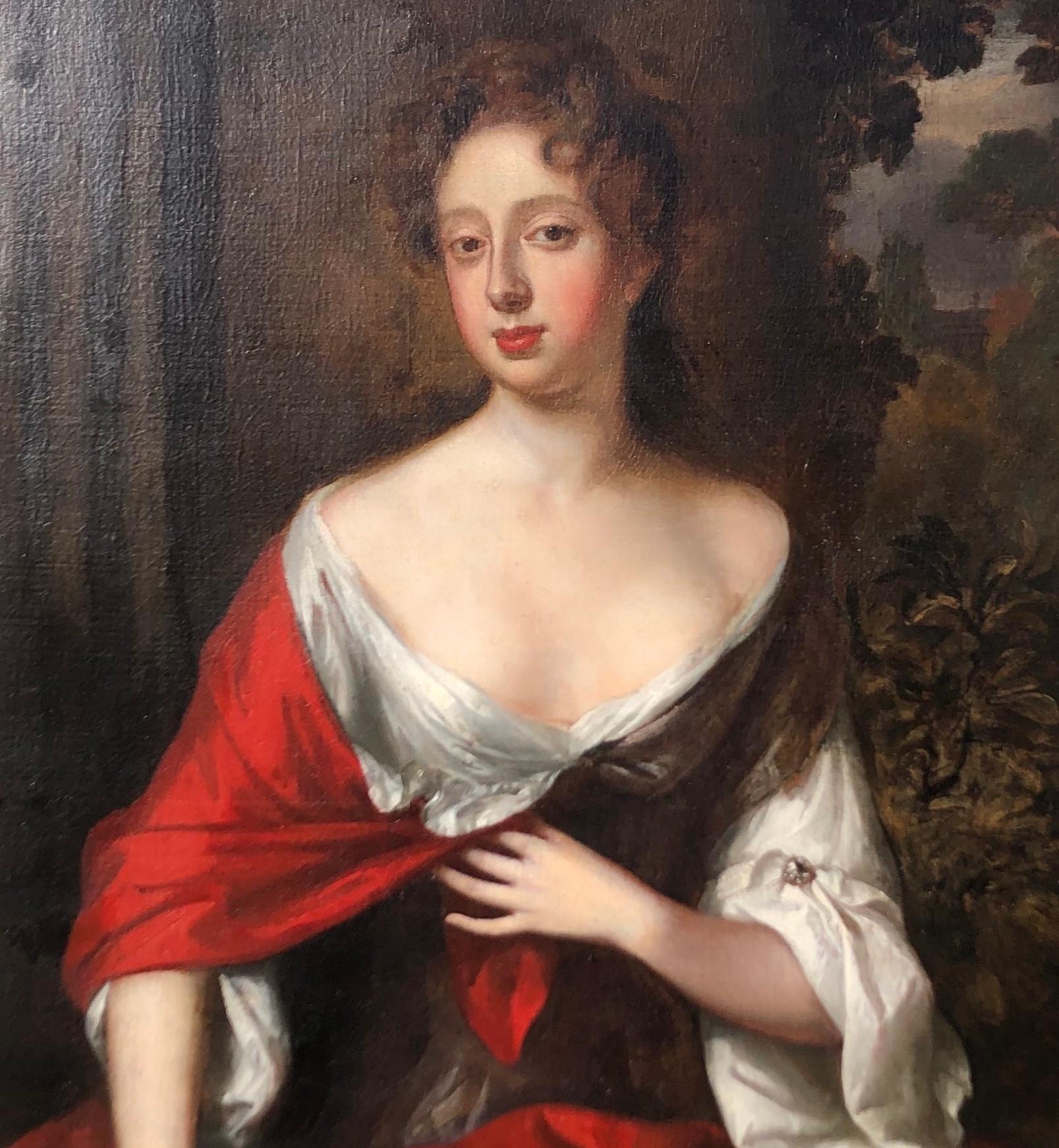 Oil Painting, Three Quarter length Portrait of Lady Elizabeth Percy by the studio of Sir Peter Lely (1618-1680)
Housed in a good period, swept ornate frame.

Lady Elizabeth Percy, later wife of Charles, 6th Duke of Somerset, 

Elizabeth Seymour,