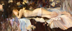 Oil Painting, Nude study sleeping by Aydemir Saidov (Russian b 1979)