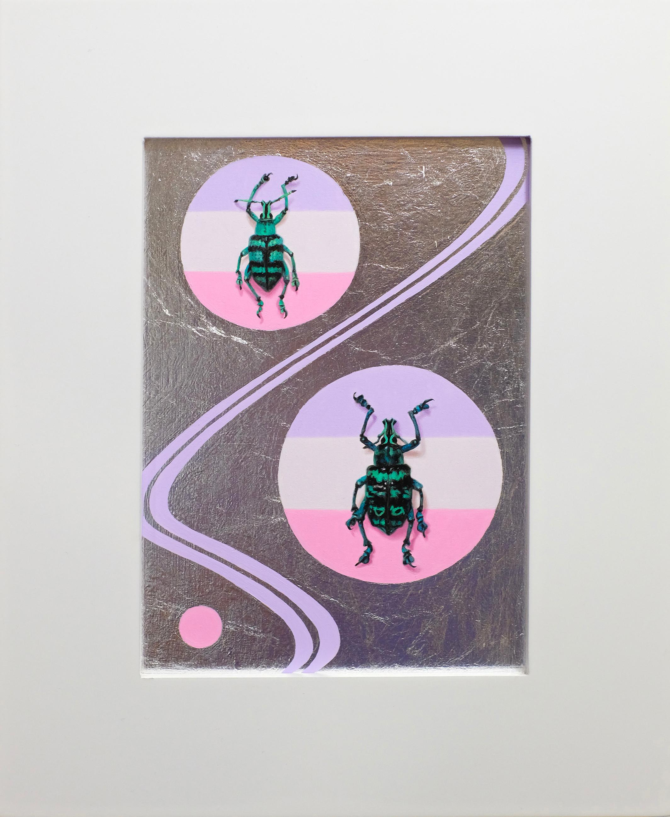 Eupholus Shoenherri
2019
Huile et feuille de métal sur panneau
5" x 7" sans cadre
8.25" x 8.25" encadré


Eupholus Shoenherri est une espèce de coléoptères de Nouvelle-Guinée. De nombreuses œuvres de l'artiste s'inscrivent dans la longue tradition