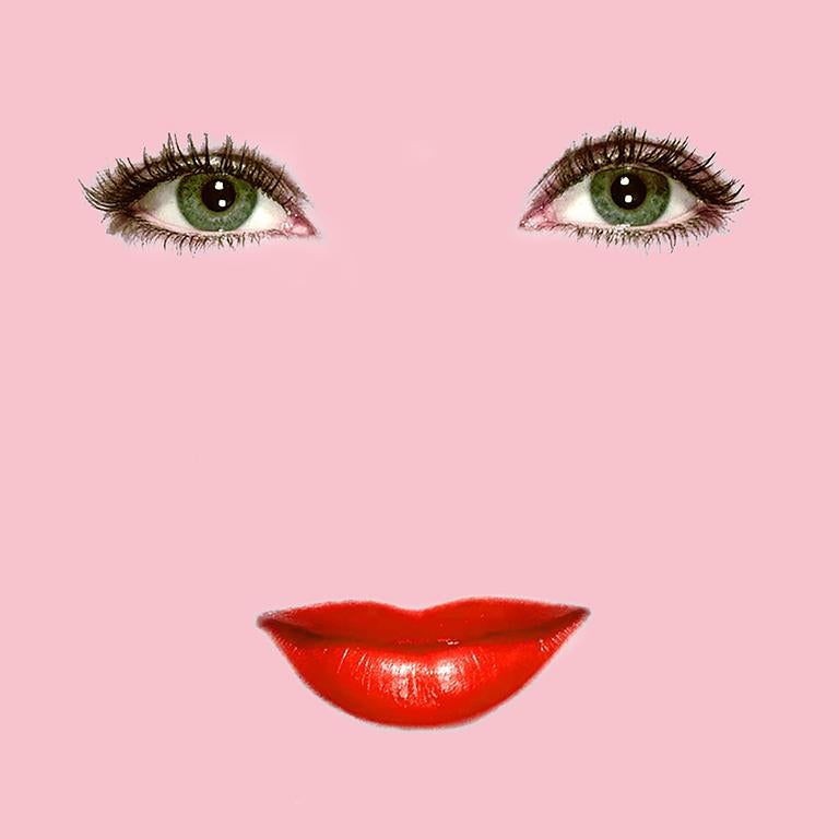 Elizabeth Taylor Pop-Art-Mode-Porträtfoto, „Liz“ (Rosa)
