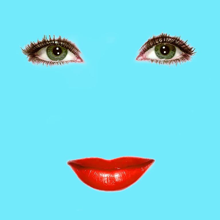 Elizabeth Taylor Pop-Art-Mode-Porträtfotografie „Liz“ (Eibenholzblau) 