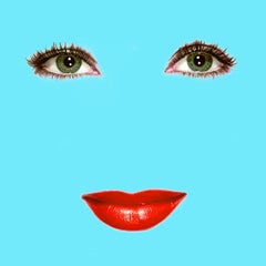 Elizabeth Taylor Pop-Art-Mode-Porträtfotografie „Liz“ (Eibenholzblau)