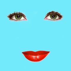 "Liz" (Robin Egg Blue) Elizabeth Taylor Pop Art Fashion Portrait Photograph 