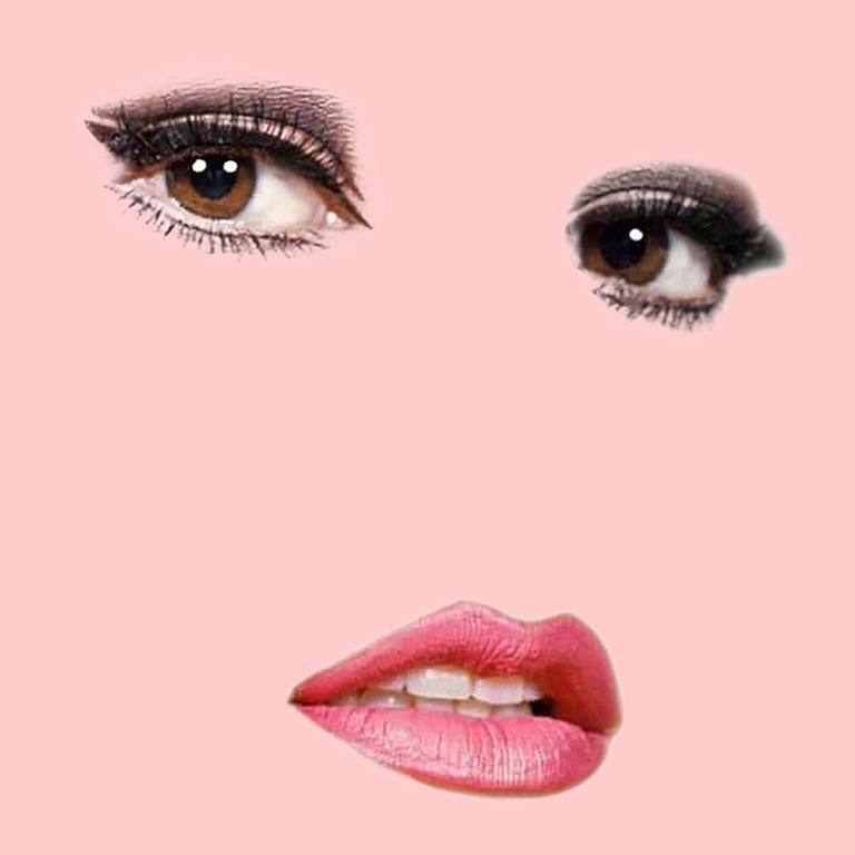 Raquel Welch Pop Art - Photographie de portrait à la mode rose 