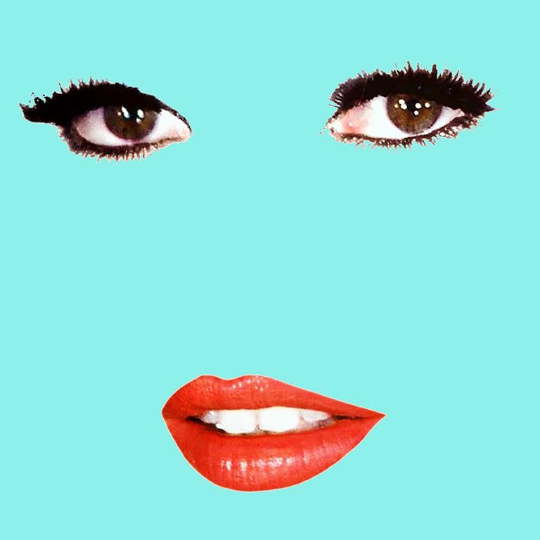 Brigitte Bardot: Pop-Art-Mode-Porträtfotografie „Brigitte“ (Tiffany Blue) 