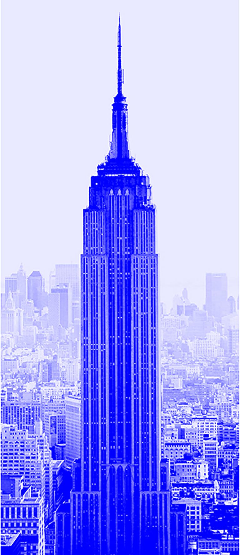 Claire Clarkson Color Photograph - "Blue Empire" Empire State Building Photograph Art Deco