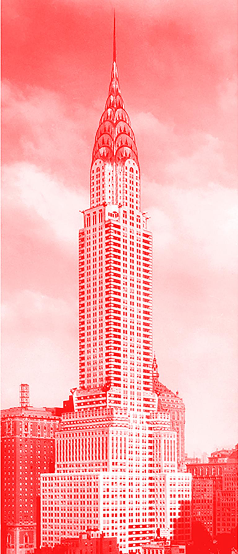 "Red Chrysler" Building Photograph Art Deco