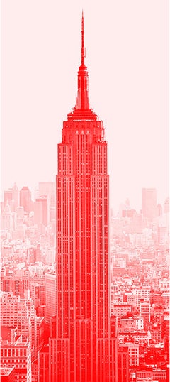 "Red Empire" Empire State Building Photograph Art Deco