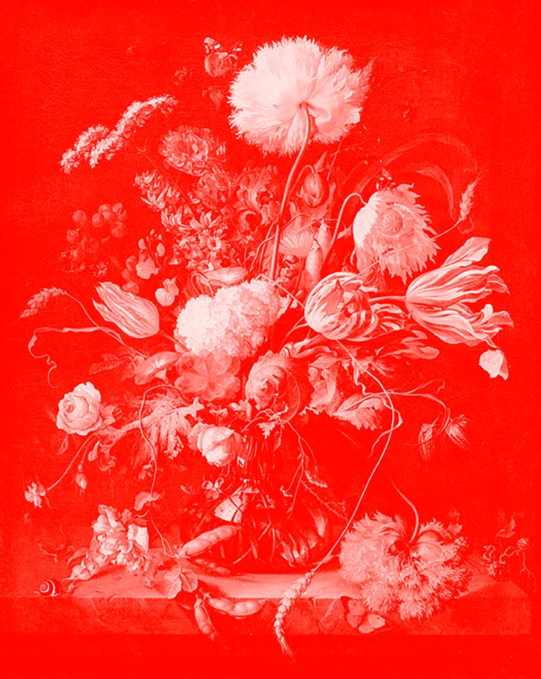 "Vase of Flowers Red" After Jan Davidsz. de Heem Tulips photograph