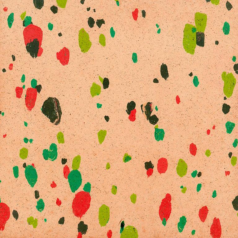"Composición abstracta XII" en rosa rojo verde negro  Lugares de arte moderno