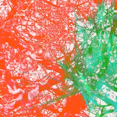 Expansion 1, Red & Green, Extra Large Love of Life Bio Exploration Acrylic Print