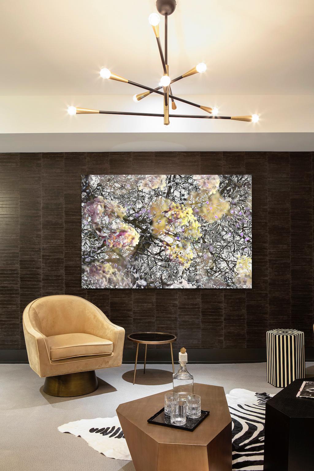 Mitosis 3 Yellow Black Extra Large Abstract Nature Bio Exploration Acrylic Print For Sale 4