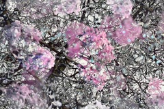 Mitosis 4 Violett & Schwarzer Riesiger abstrakter Natur- Bio- Exploration Acryldruck