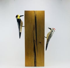 Woodpecker, Contemporary Art, Sustainable Art, Reclaimed Wood  