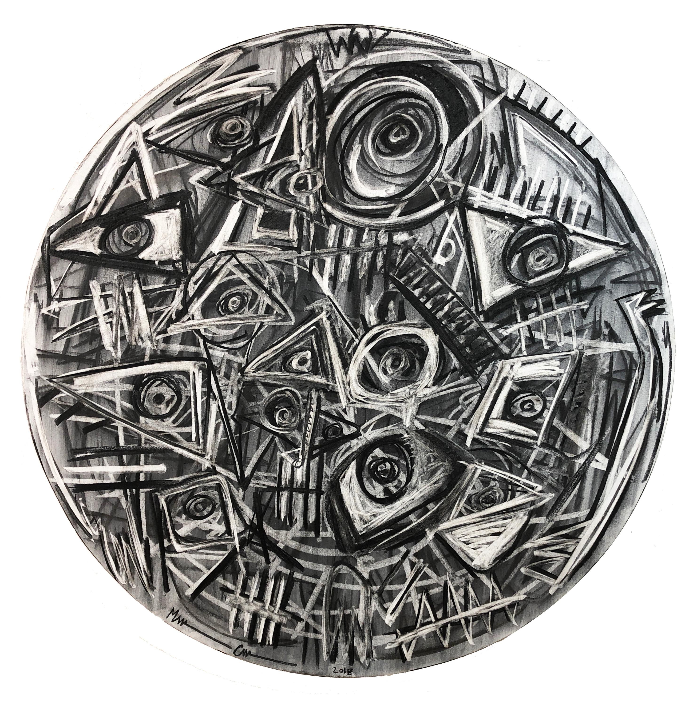 CONTEMPORARY MEXICAN ART, Graphite on Canvas, Black, 2018