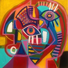 Face, Contemporary Art, Abstract Painting, 21st Century