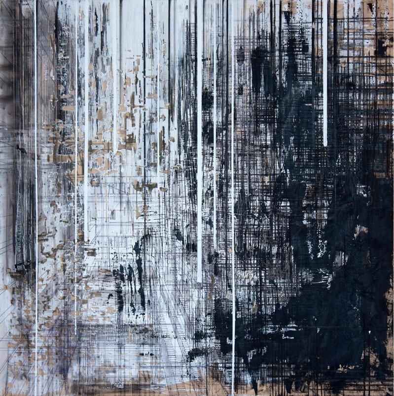 Edgar Solorzano Abstract Painting – Industrie 5 , Zeitgenössische Kunst, Abstrakte Malerei, 21. Jahrhundert