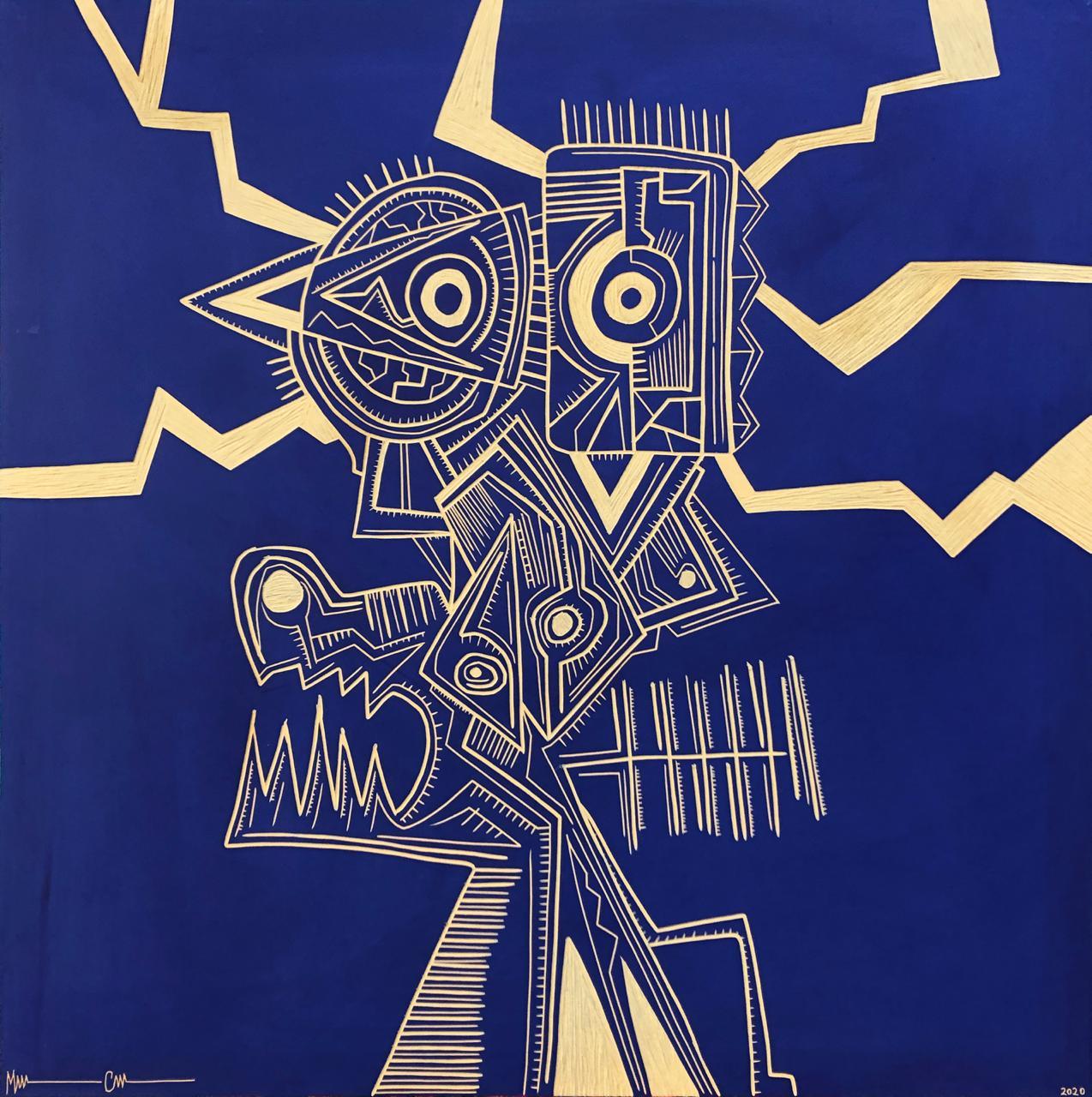 Contemporary Art
Mixed media on wood
Signed and dated

About the artist
Cuauhtemoc´s work is the meeting point of the inevitable and the immovable, mixing senses and invoking the myth of chaos and pleasure. His work lacks norms, carving faces and