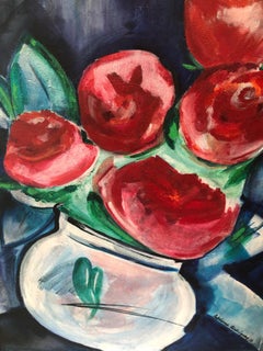 Roses rouges, Art contemporain, peinture, XXIe siècle