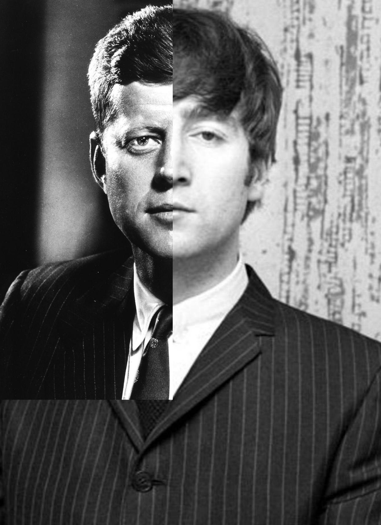 Gisela Faure Black and White Photograph - John Kennedy + John Lennon, Contemporary Art, Photography, 21st Century