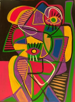 Mujer con Cejas, Contemporary Art, Abstract Painting, 21st Century