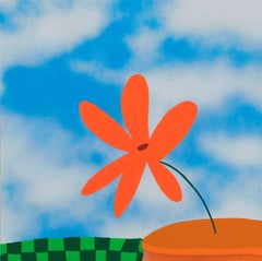 Flowers in the ceiling, Contemporary Art, Abstract Painting, 21st Century