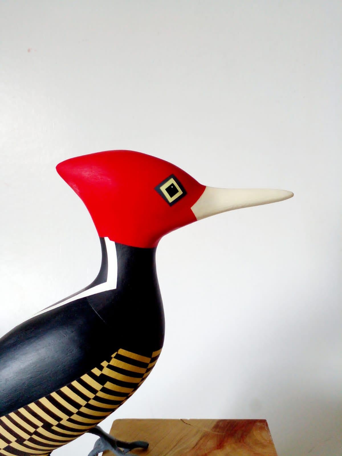 Picchio Campephilus guat, Arte contemporanea, Arte sostenibile, Wood Wood recuperato in vendita 1