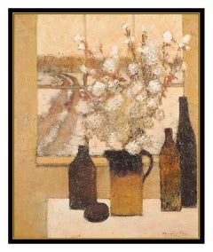 Douglas Ricks Original Oil Painting On Canvas Signed Still Life Landscape Art