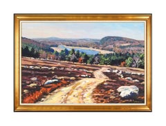 Scott Moore Large Original Oil Painting On Canvas Signed Maine Landscape Artwork