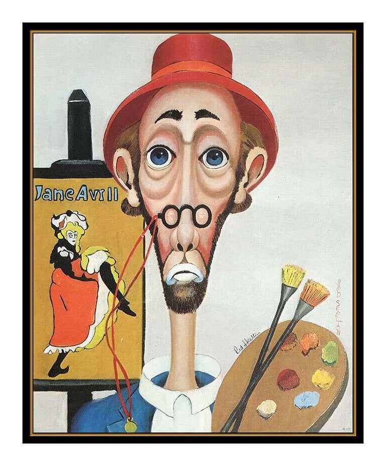 Red Skelton Red Skelton Original Color Lithograph Hand Signed Clown